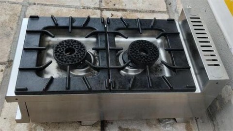 Εστία Αερίου Διπλή Επιτραπέζια Σειρά 90 SILKO Μεταχειρισμένη